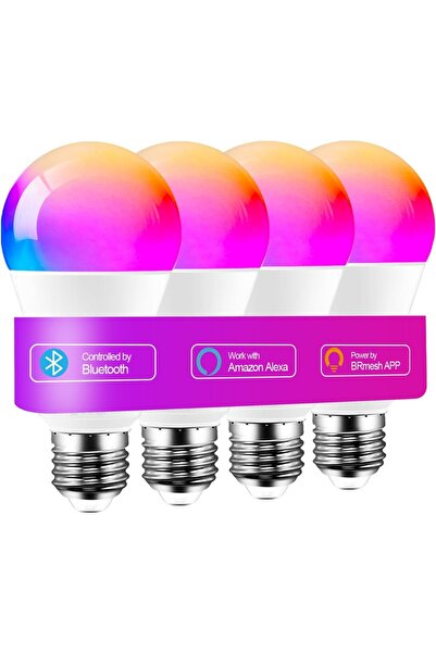 Dotail Σετ 4 έξυπνων λαμπτήρων LED iLC, E27, 12W, RGB + 2700K–6000K, έλεγχος ...