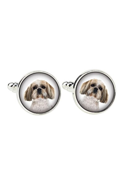 Art - Dog Shih Tzu, Chrysanthemum Dog - cufflinks, a shirt accessory, a shirt...
