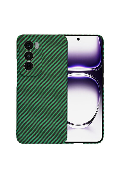 Techsuit Husa pentru Oppo Reno12, Carbonite FiberShell, protectie antisoc, verde