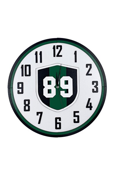 sportrun Kocaelispor Αδειοδοτημένο ρολόι τοίχου για φιλάθλους, λευκό