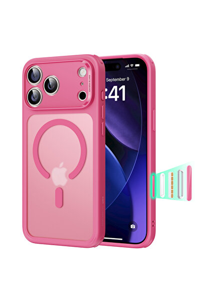 ESR Husa pentru iPhone 17 Pro, Classic Hybrid HaloLock, protectie antisoc, roz