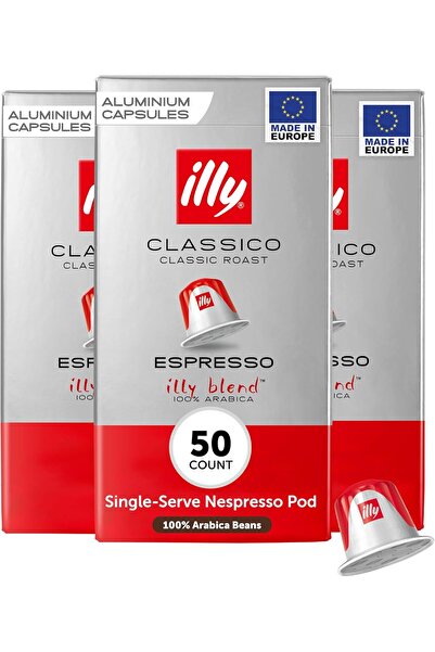 illy Espresso Classico, Medium Roast, 100% Arabica, Pack of 5 - 50 Capsules