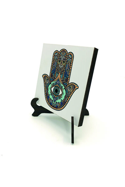 Sadrazam Επιτραπέζια βάση MDF με σχέδιο Χέρι της Φατίμα 10x10 Kd-1