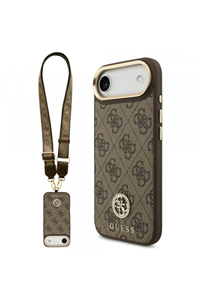 Stef's Cat Θήκη MagSafe για Apple iPhone 17 Air, Guess, Λογότυπο με στρας 4G ...