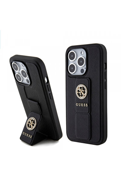Stef's Cat Θήκη για Apple iPhone 15 Pro, Guess, Grip Stand 4G Saffiano Strass...