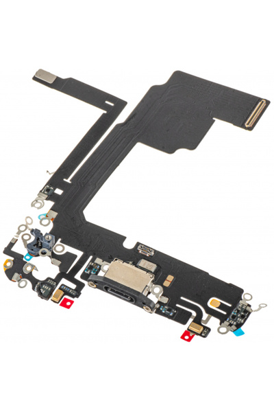 Aftermarket Конектор за зареждане - Микрофон Apple iPhone 15 Pro, Черен