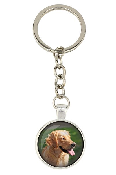 Art - Dog Golden Retriever - breloc cu fotografia ta, decorațiune pentru chei...