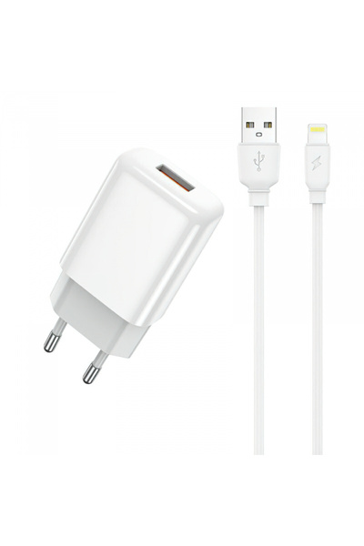 Stef's Cat Prestico F9S Φορτιστής ρεύματος με καλώδιο Lightning, 12W, 2.4A, 1...