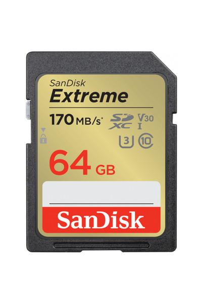 SanDisk Κάρτα Μνήμης SDXC Extreme, 64Gb, Κλάση 10/ UHS-1 U3 SDSDXV2-064G-GNCIN