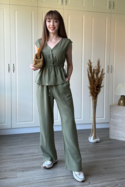 Dilay Gökoğlu Butik Λινό Σετ με Λεπτομέρεια Δεσίματος
