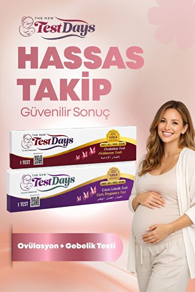 Testdays 24 Midstream Erken Ovulasyon Testi 2 Erken Gebelik Testi %99,8 Doğru...