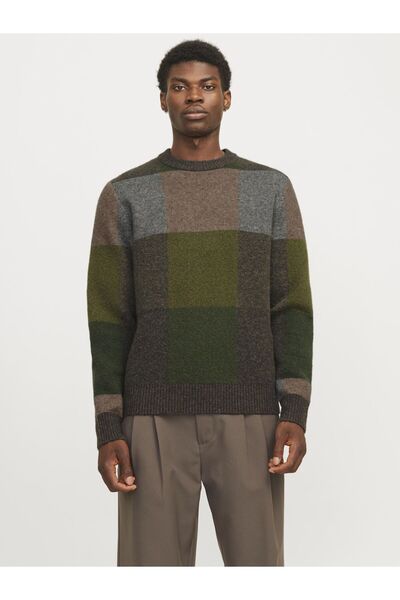 Jack & Jones Premium Strickpullover Kariert Strickpullover
