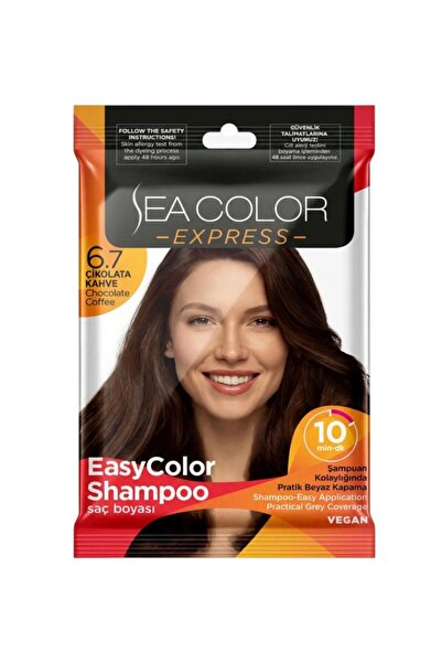 seacolor Sea color express Amonyaksız şampuan saç boyası 30 ml 6.7 numara Çik...