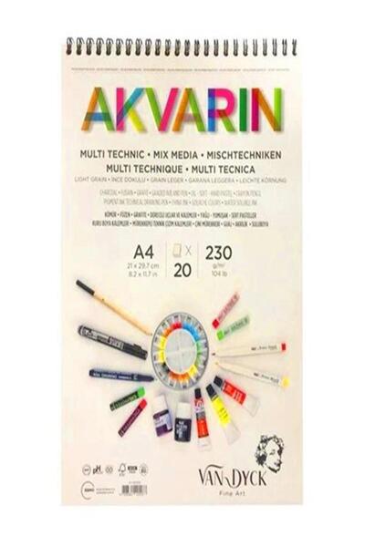 Generic Brand Dyck Akvarin Picture Notebook A4 Top Spiral 230 Gr 20 Yp Vd4205...
