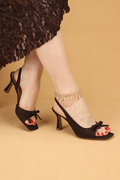 Nilsa Shoes Γυναικεία βραδινά παπούτσια με φιόγκο και τακούνι