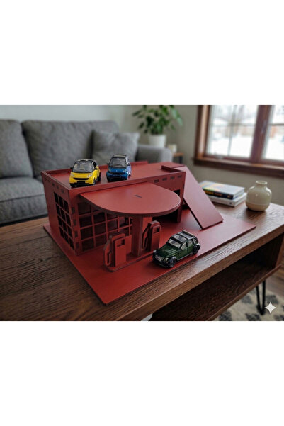 My Kids Room Ahşap Oyuncak Benzinlik Ve Garaj