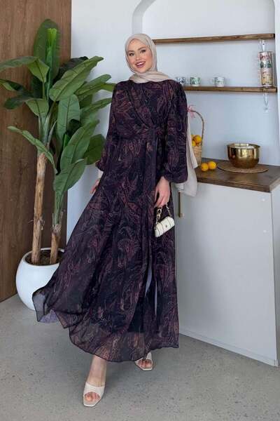 Şulemoda Giyim Φόρεμα με σχέδιο Paisley σε μωβ