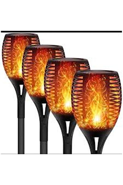 E-ANAMAG Set 5 x Lampa solara led, tip torta cu efect flacara
