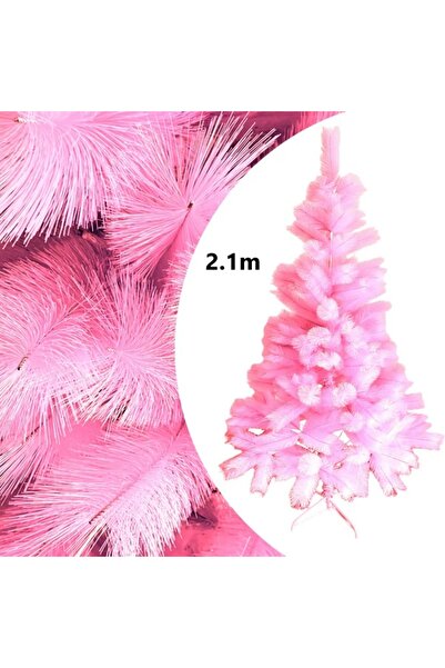 E-ANAMAG Τεχνητό Χριστουγεννιάτικο Δέντρο, Ροζ, Γυαλιστερό Πεύκο, ύψος 210 εκ...