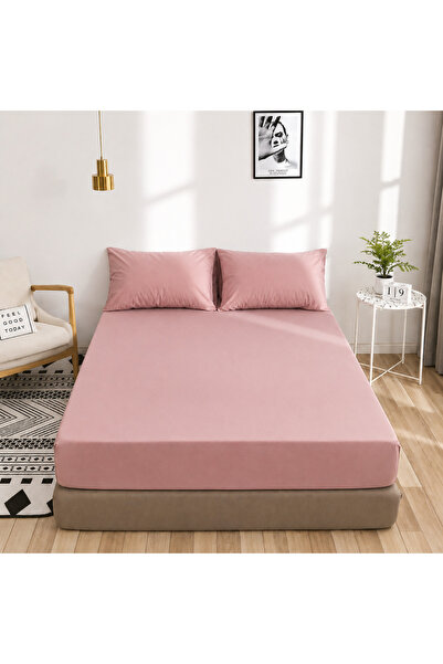 HOKQA Berceste Çift Kişilik Lastikli Çarşaf Seti 160x200 + 2 Yastık Kılıfı 50...