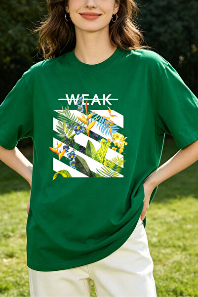 Fleck Womens T Shirts Tropical Floral Print Oversized Casual Style