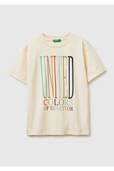 United Colors of Benetton Μπλουζάκι για αγόρια με λαιμόκοψη ποδηλάτου και τυπ...