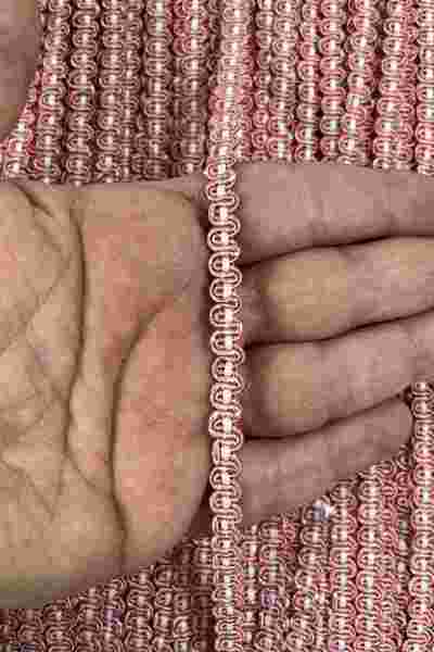 Hobigram Dark Powder White Nora Premium Chain Form Woven Decorative Ribbon – ...