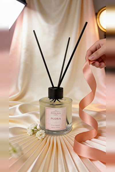 Fitruka Aura Pudra Oda Kokusu | 100 ml Çubuklu Difüzör – Yumuşak & Temiz Koku