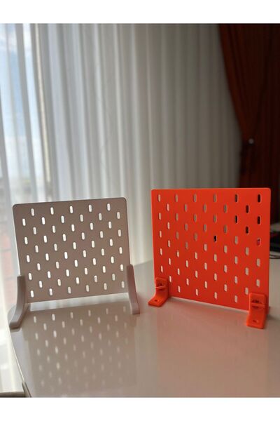 DU&ER 2 Piece Board Set 1 Orange-1 White -Desktop Pegboard Stand – Perforated...