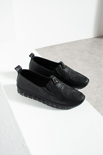 MERVESTORE Patterned Genuine Leather Shoes