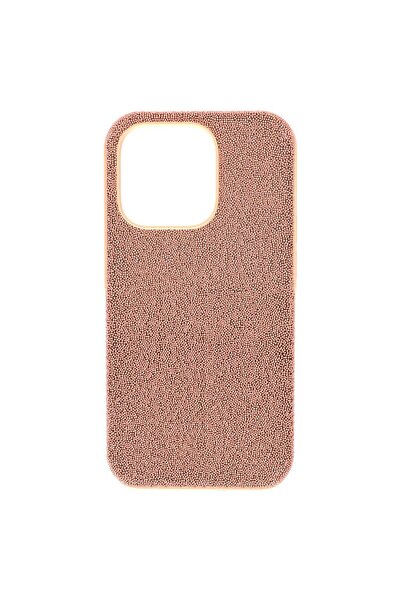 Swarovski High Akilli Telefon Kilifi Iphone 14 Pro Pembe Altin