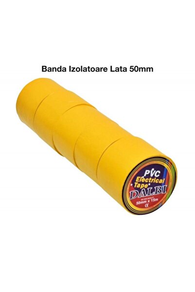Stef's Cat Κίτρινη μονωτική ταινία PVC 50mm x 15m, Σετ 5 τεμαχίων