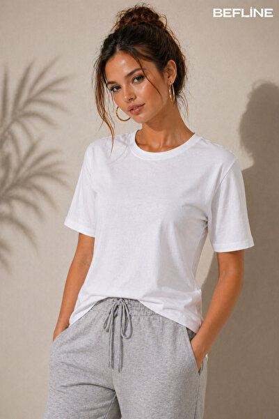 LAVİNİM Tricou Basic Oversize din bumbac, croială confortabilă, unisex