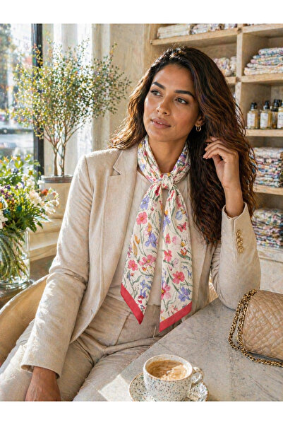 nehir eşarp Eșarfă cu model floral 120x7