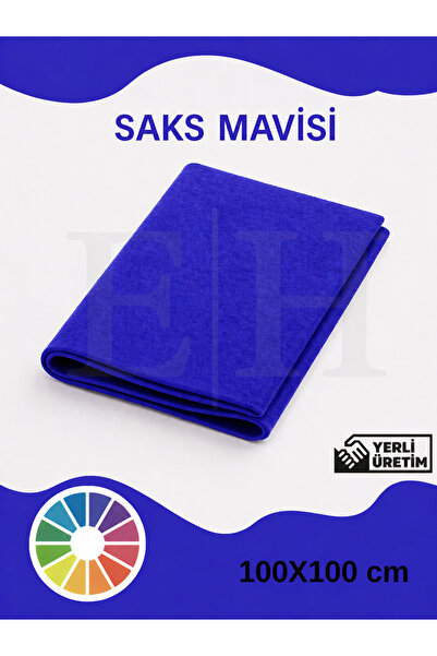 Saxe Blue Meter Thin Felt Fabric Felt 1 Mm Activity Felt Colorful Felt 1 Meter (100 Cm X 100 Cm)