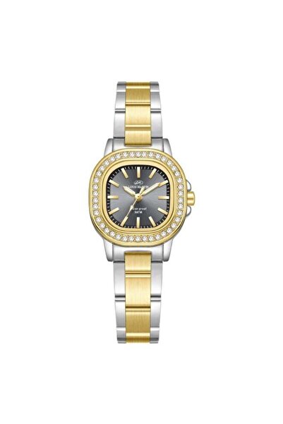 louis martin Women's Square Watch with Crystal-Embellished Bezel