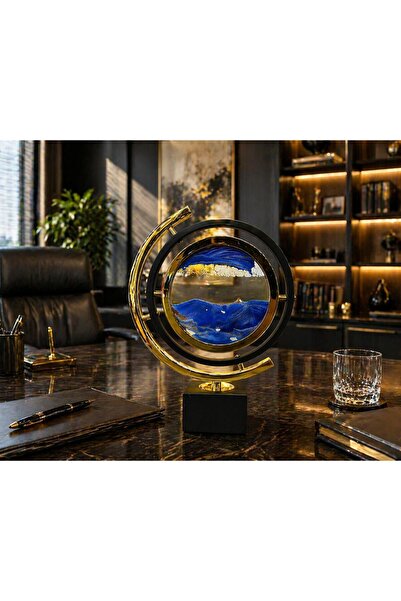 Sleep Nova Gold Frame Hareketli Kum Sanatı Dekoratif Masa Lambası – Modern Of...