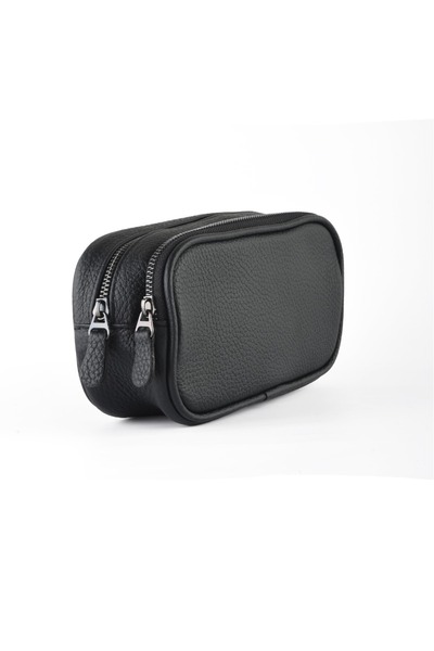 Latife Luxury Genuine Calfskin Crazy Vintage Men's Handbag and Shaving Bag - Multi-Purpose