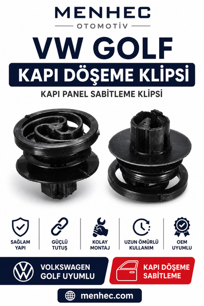 Menhec Otomotiv VW Golf Bora Passat Polo Seat Kapı Döşeme Klipsi Kapı Panel S...