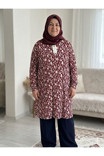SENFONİ Büyük Viskon Beden Anne Tunik