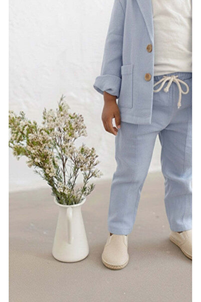 Beyyine Home Children's 3-Piece Linen Suit |   Jacket, T-Shirt, Pants |   3-9...
