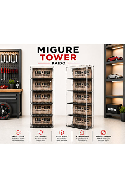 Migure Tower 5 Katlı Otopark Diorama Garaj Pleksi