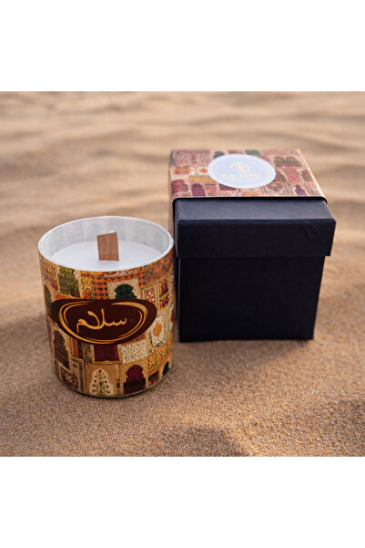 Tohfa Luxe – Peace Glass Soy Wax Candle in Gift Box