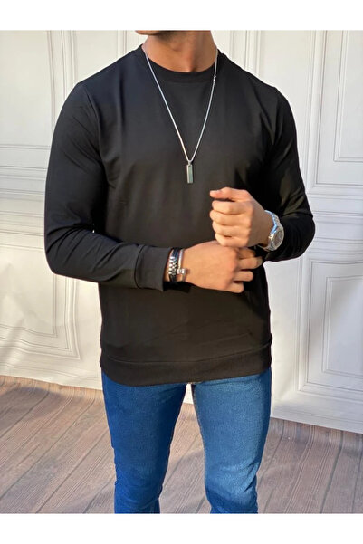MODEFENDİ Solid Color Two-Thread Sweatshirt