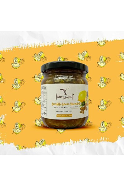 Atiye Laçin Zencefilli Limon Marmelatı 220 gr