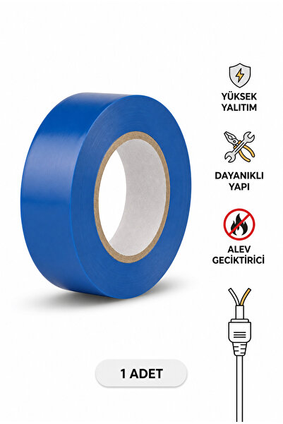 Kacar Yüksek Yalıtımlı Mavi Elektrik Bandı – Dayanıklı ve Esnek İzole Bant (1...