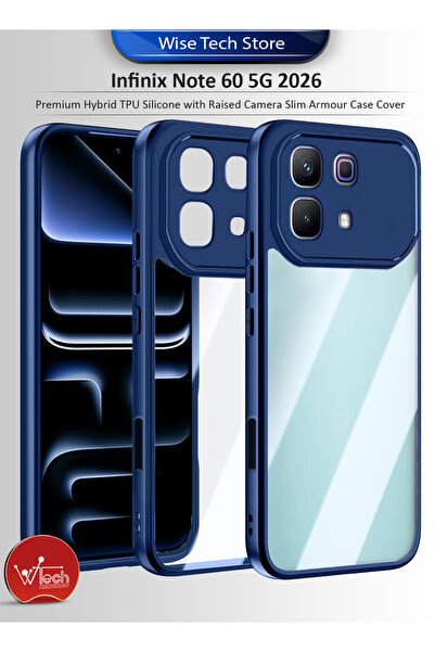 Wtech Infinix Note 60 5G 2026 Premium Hybrid TPU Silicone with Raised Camera ...