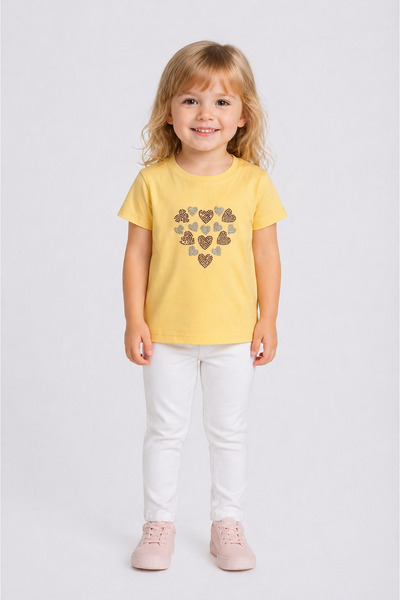 Yale Kids 3-8 Years Old Girls' T-Shirt 95% Cotton
