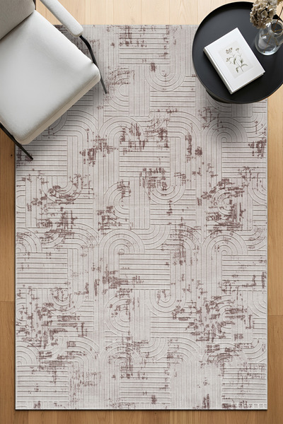 tropikal home Kaymaz Taban Modern Desen Halı Yolluk Leke Tutmaz Kolay Temizle...