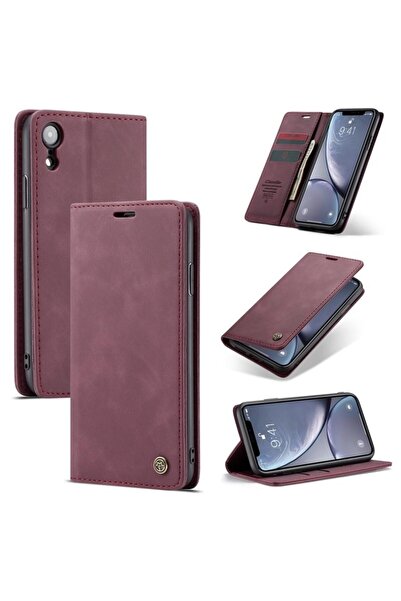Caseme 013 Retro Θήκη Βιβλίο Wine Red (Apple iPhone Xr)
